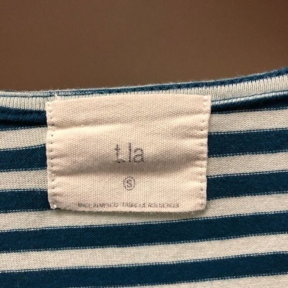 MOVING SALE Anthropologie t.la Striped Long Sleeve Tie Front Top Shirt Small - Picture 3 of 6